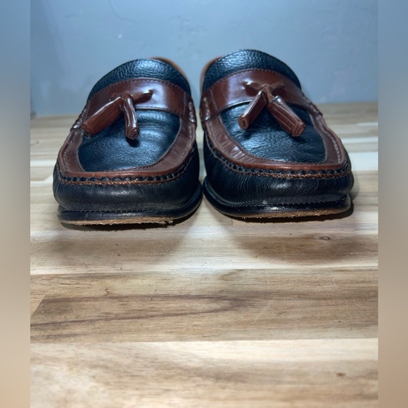 Florsheim Men’s Shoes Leather Loafers With Tassels Black And Brown Size 8.5D - Picture 4 of 7
